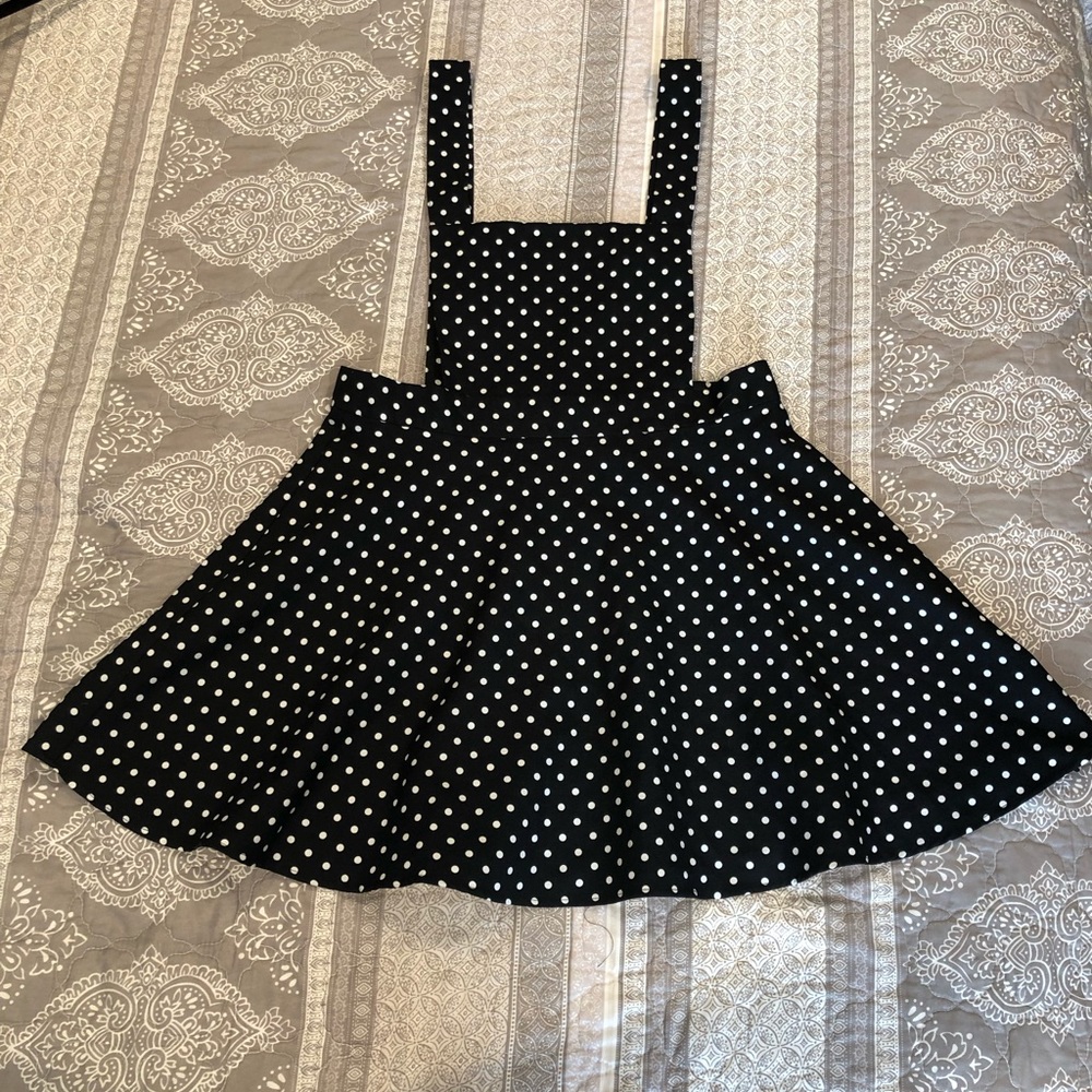 Overall skirt with polkadots